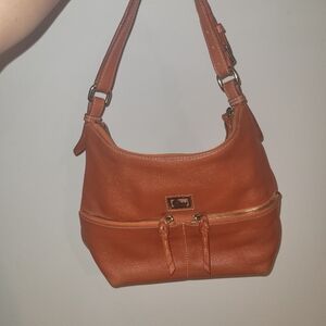 Dooney & Bourke Orange Leather Shoulder Bag